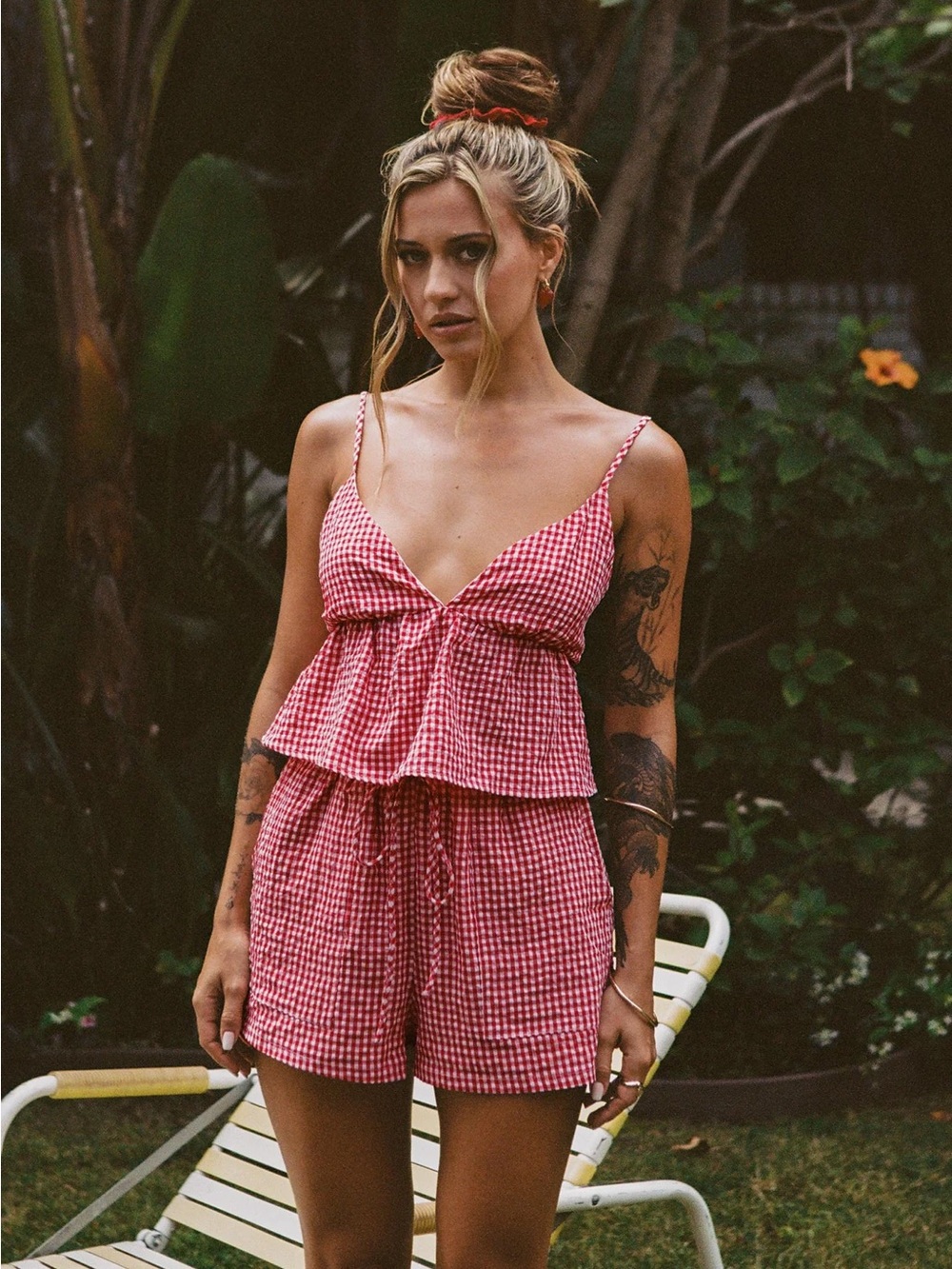 Princess Polly Lille Set Red Gingham